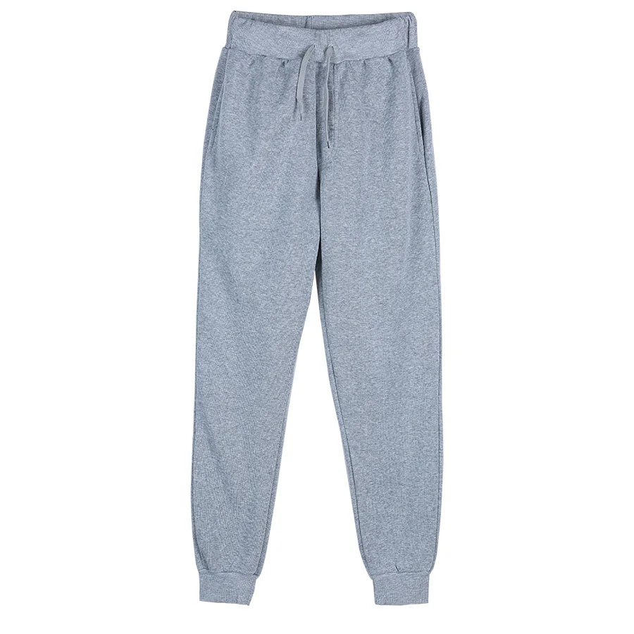 Unisex Fleece Sweatpants Casual Joggers Elastic Waist Running Winter Pants