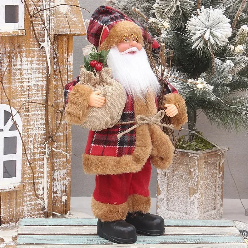 Santa Claus Plush Doll 30cm Christmas Home Decor Gift Set 1 to 4