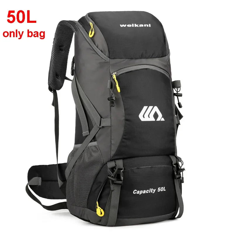 50L Travel Backpack Waterproof Hiking Camping Bag Unisex Outdoor Gear