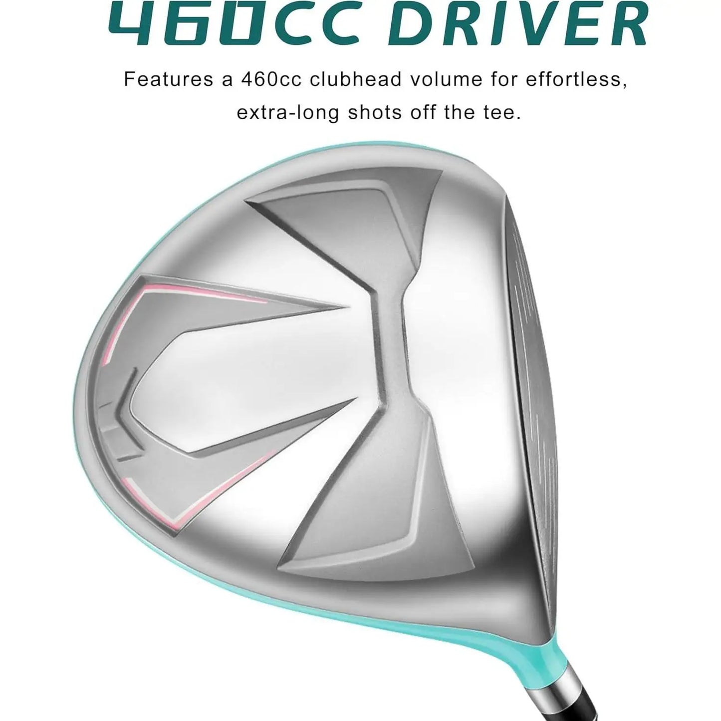 Women's Oversea 9/12 Pieces Complete Golf Club Set with High-Strength Thin Face Design 460cc Driver