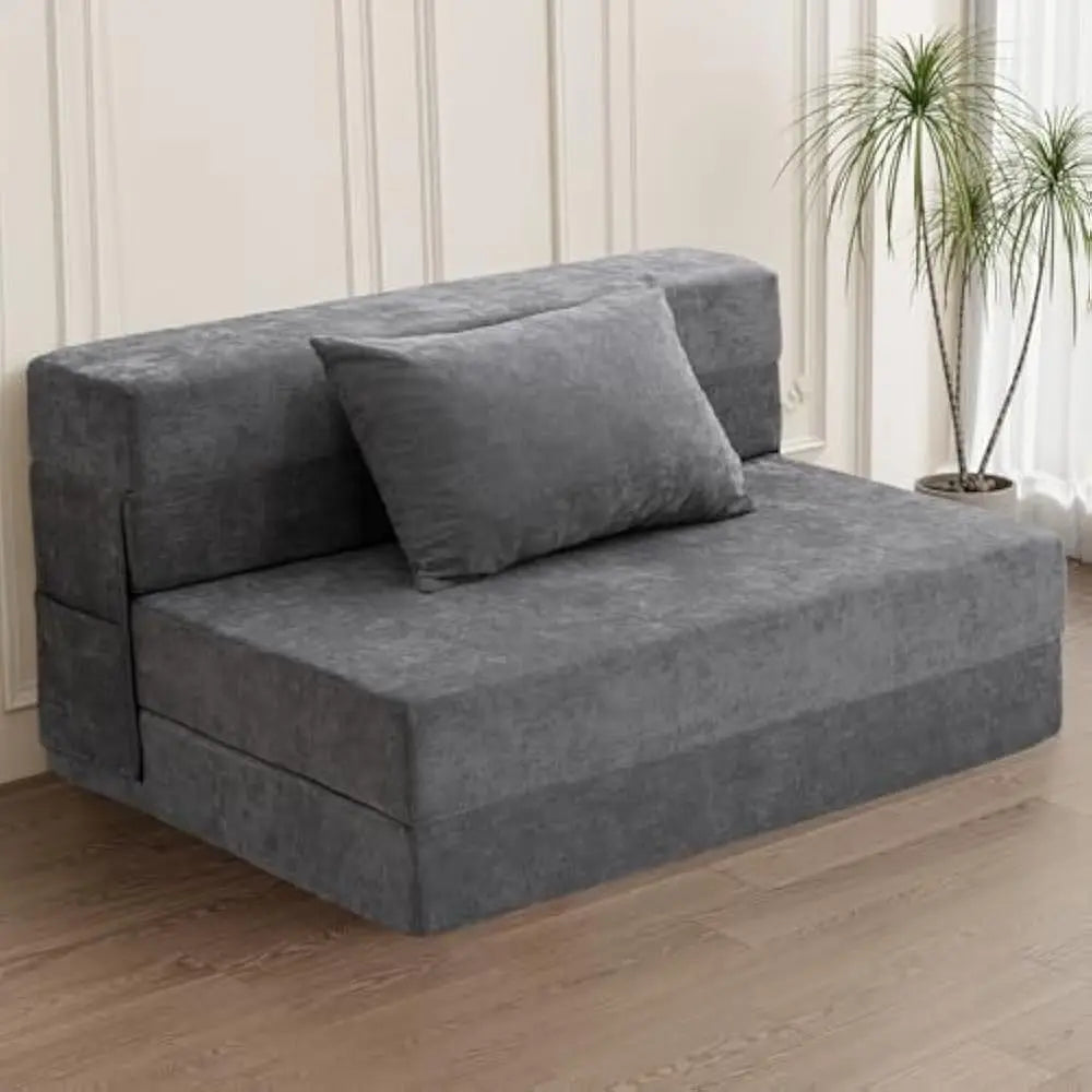 Sofa Bed Convertible Sleeper Chair Pillow Fold Out Couch