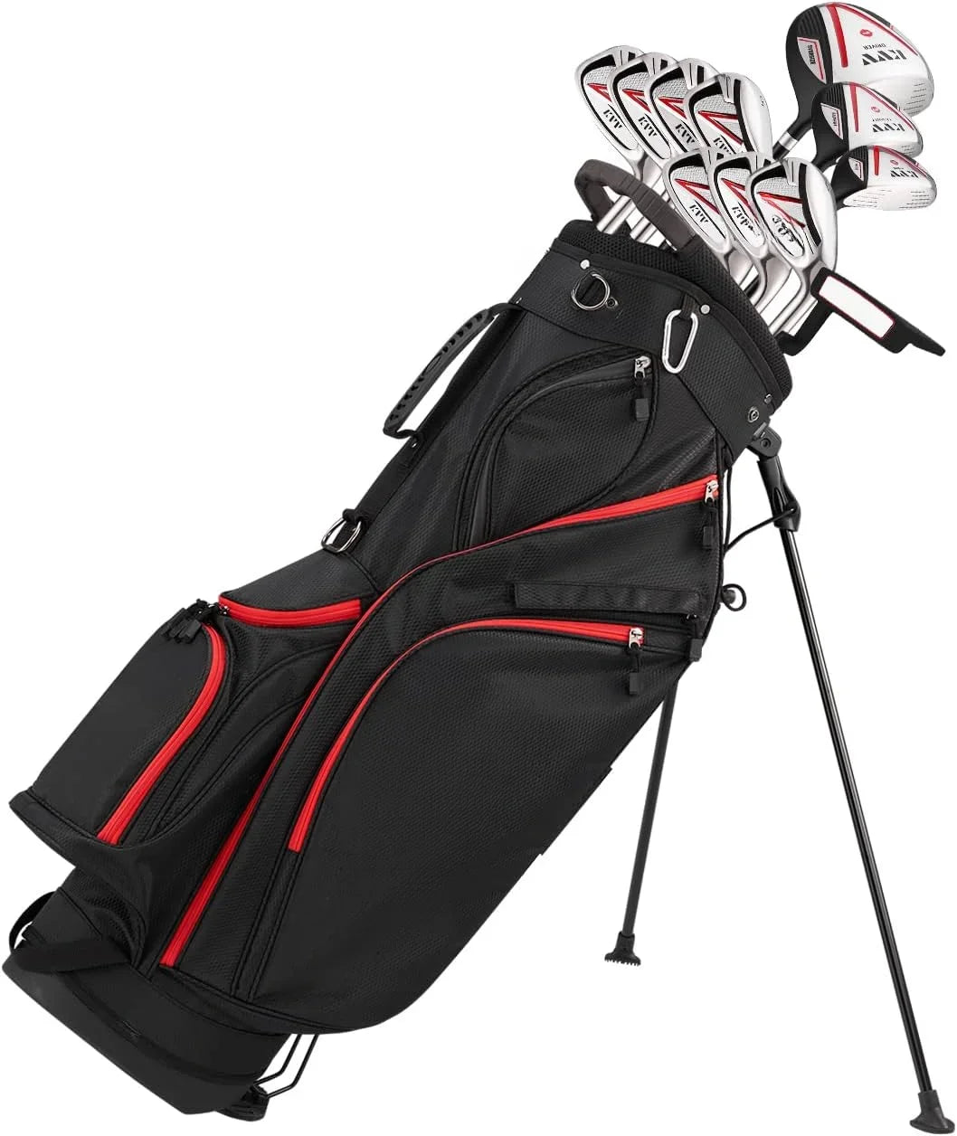 Mens Golf Club Set Driver Fairway Irons Putter Stand Bag