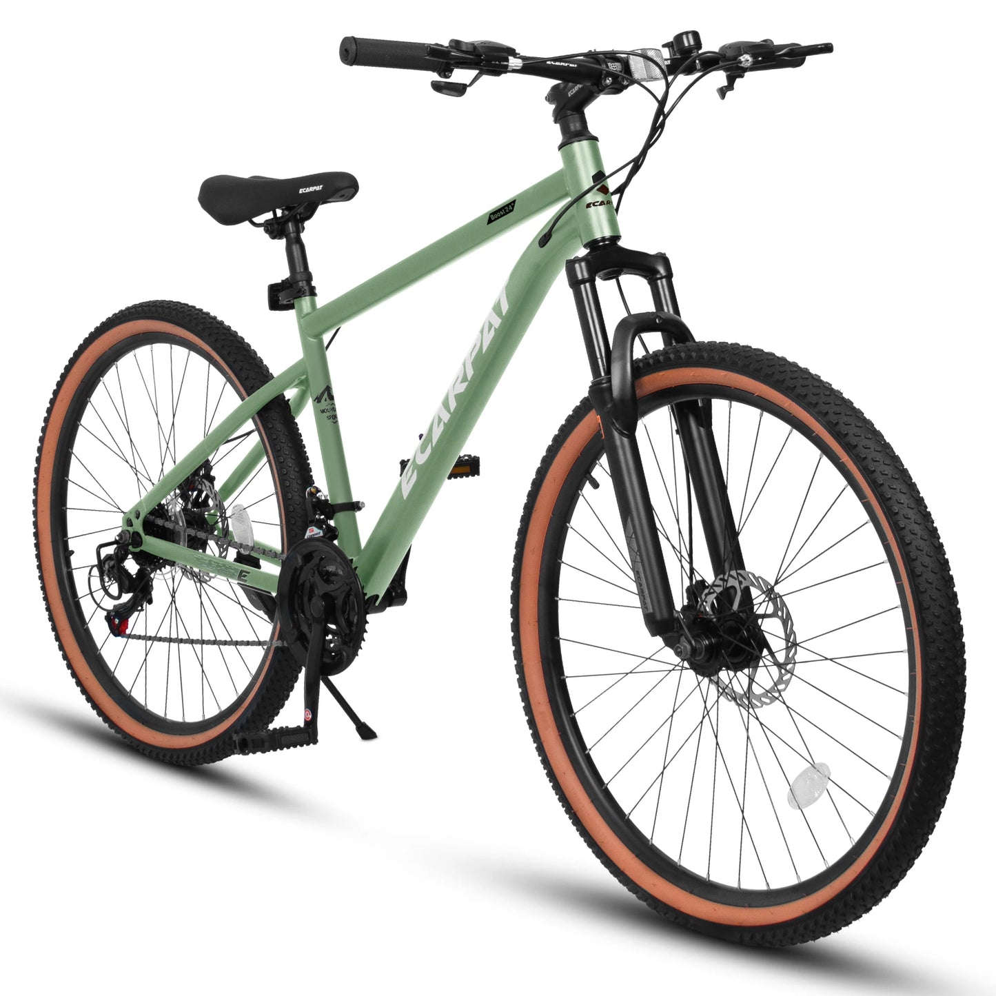 Ecarpat 27.5 Inch Mountain Bike 21 Speed Steel Frame Hardtail Disc Brakes