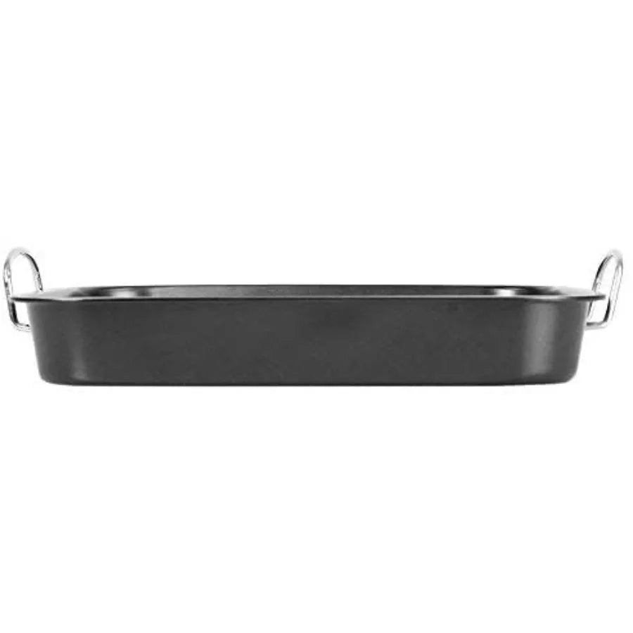 Nonstick Turkey Roasting Pan With Rack And Handles 14.5x11.5 Fits 15 Lb Turkeys