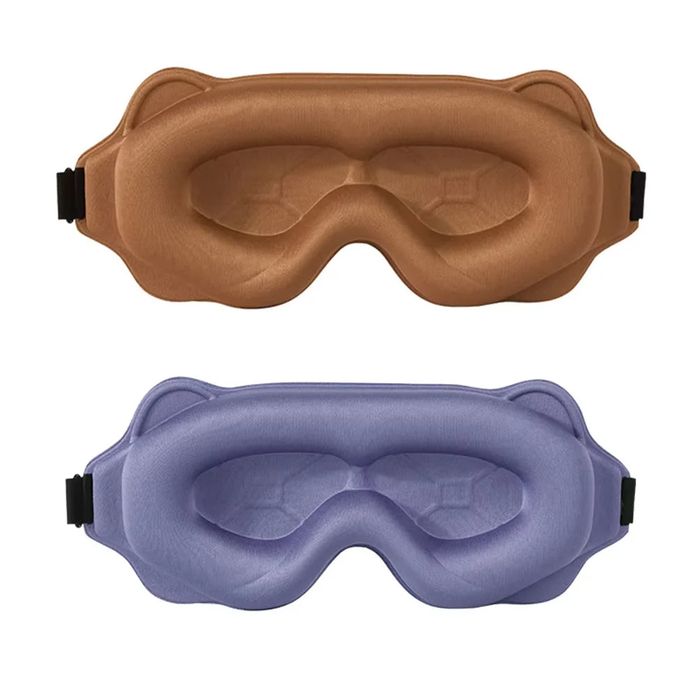 3D Sleep Mask Memory Foam Blockout Light Eyeshade Portable Travel Comfort