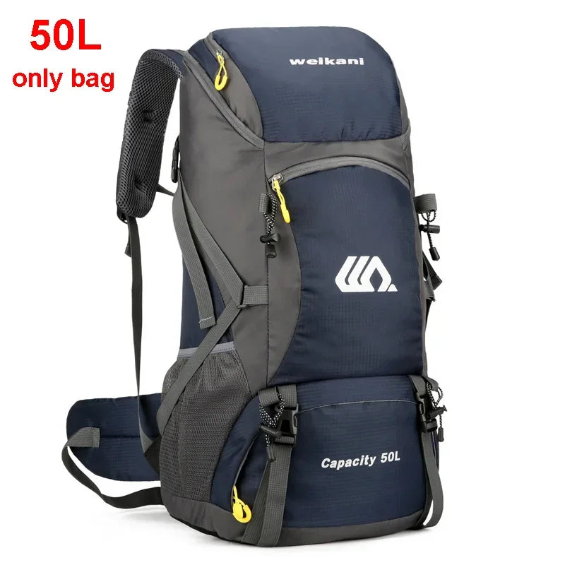 50L Travel Backpack Waterproof Hiking Camping Bag Unisex Outdoor Gear