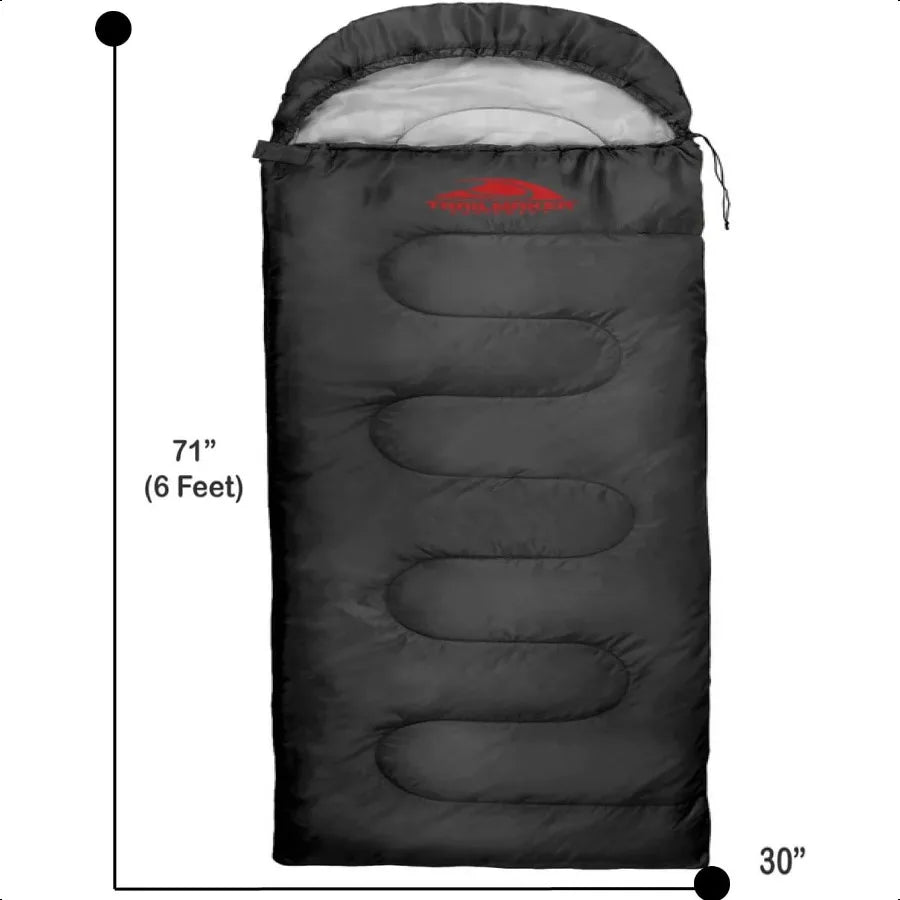 Cold Weather Hooded Sleeping Bag For Adults And Teens