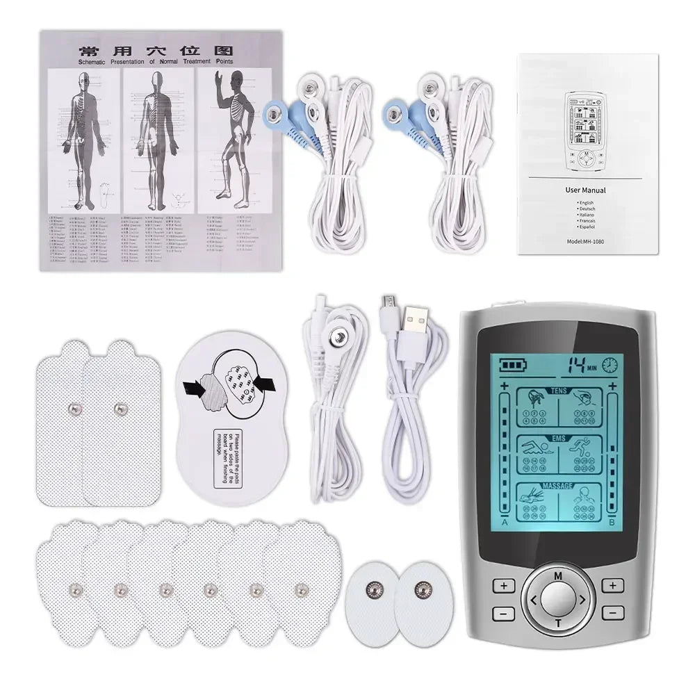 36 Modes EMS TENS Unit Muscle Stimulator Electric Acupuncture Body Massage Electro Stimulator Slimming Machine