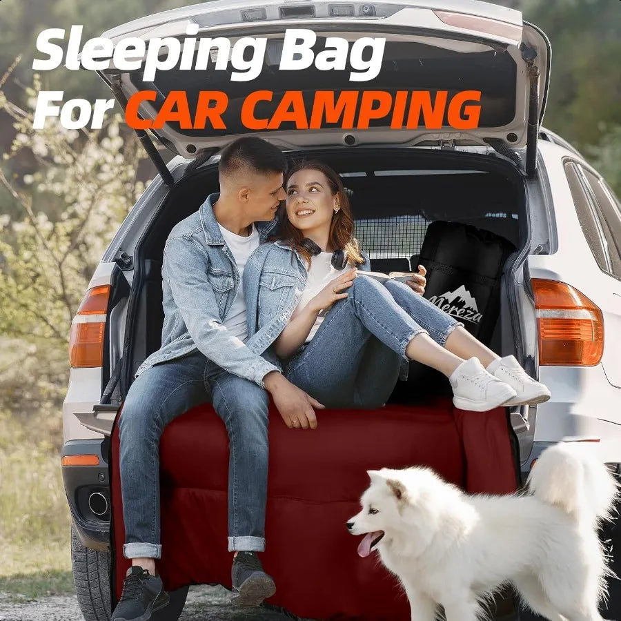 Two Person Sleeping Bag With Pillow XL Queen Size Camping