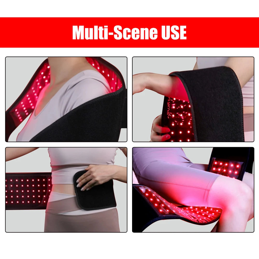 Red Light Therapy Belt 660nm 850nm Near Infrared For Body Relaxation Muscle Inflammation Pain Relief Improve Circulation