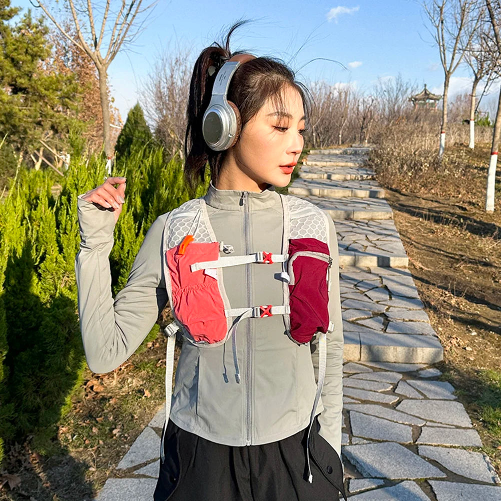Hydration Running Vest Waterproof Water Bladder Daypack Reflective Outdoors for Hiking Trail Running