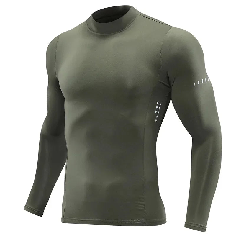 Unisex Long Sleeve Running Top Compression T Shirt For Gym Outdoor Fitness