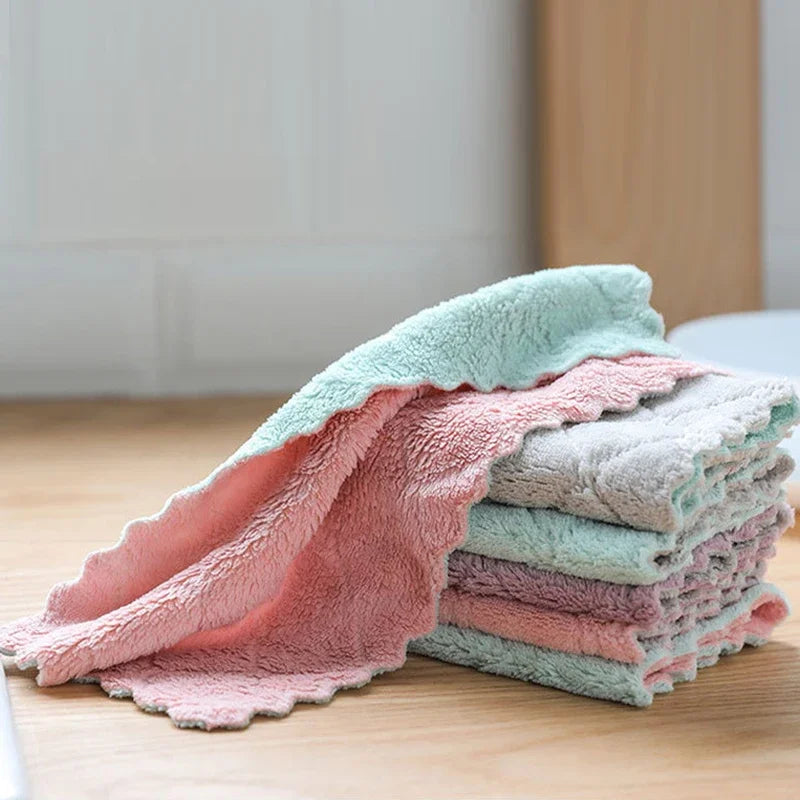 Microfiber Dishwashing Cloths For Kitchen Cleaning Absorbent Nonstick