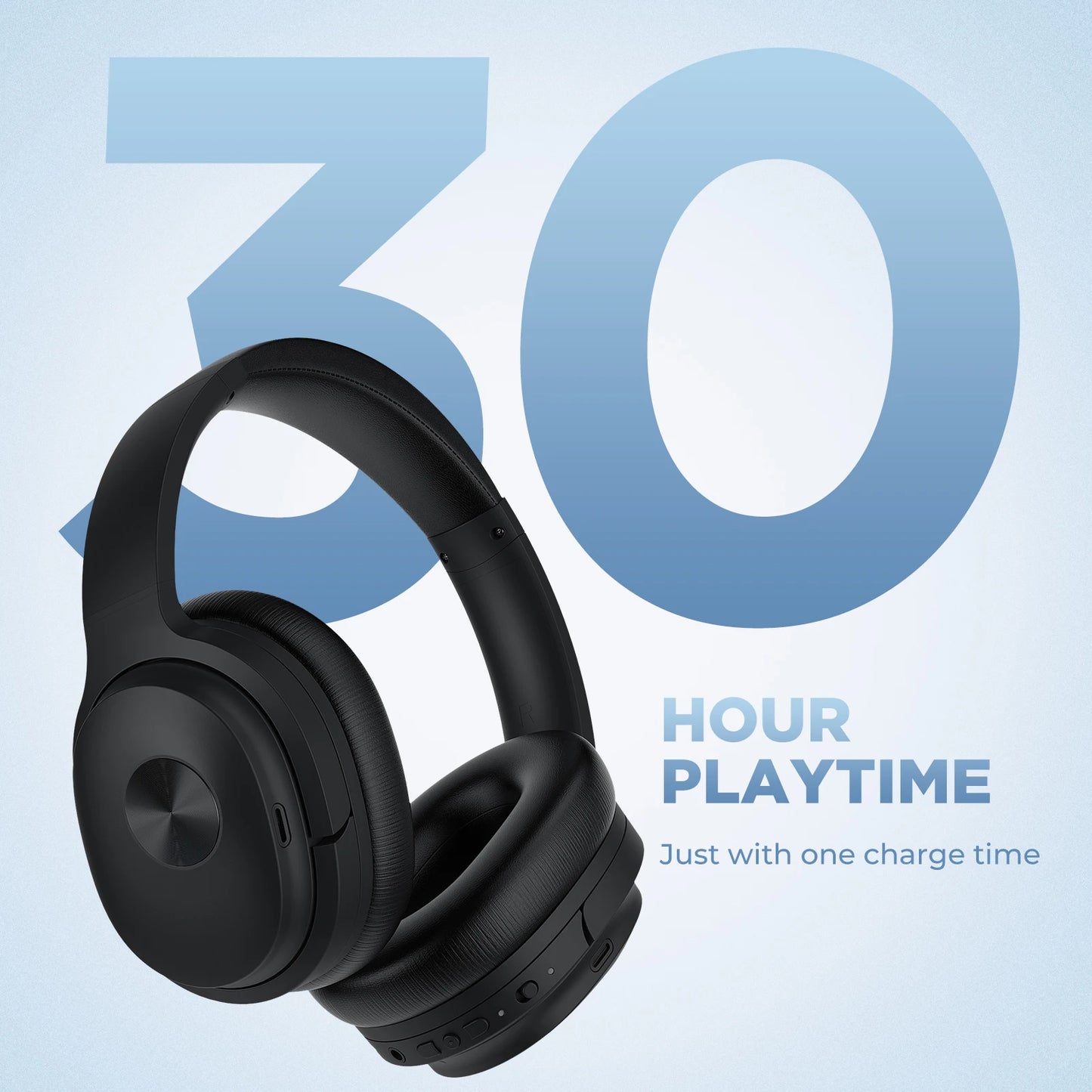 SE7 Hybrid ANC Over Ear Headphones Wireless Bluetooth 5.2 ENC Deep Bass