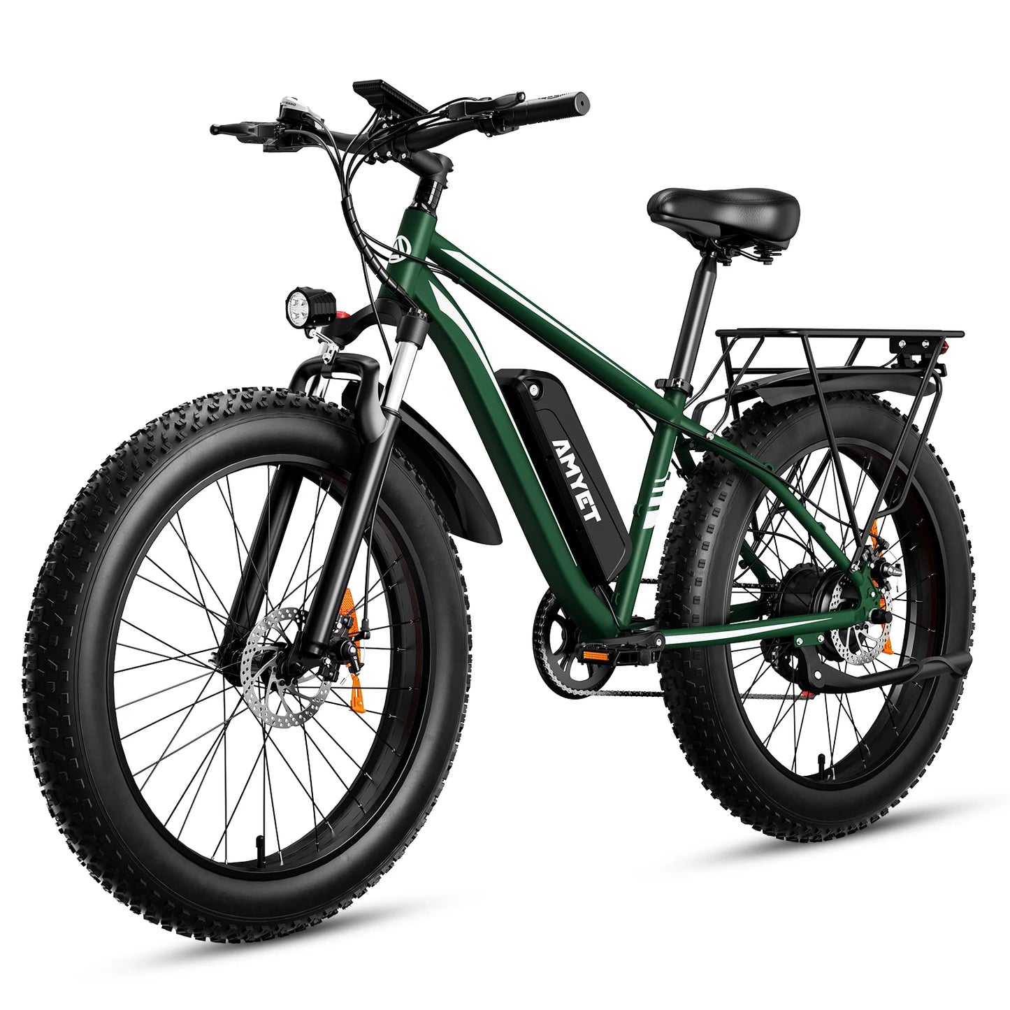 AMYET EB26 Electric Bike For Adults Peak 1500W 48V 15Ah Fat Tire Mountain Bicycle 31 MPH