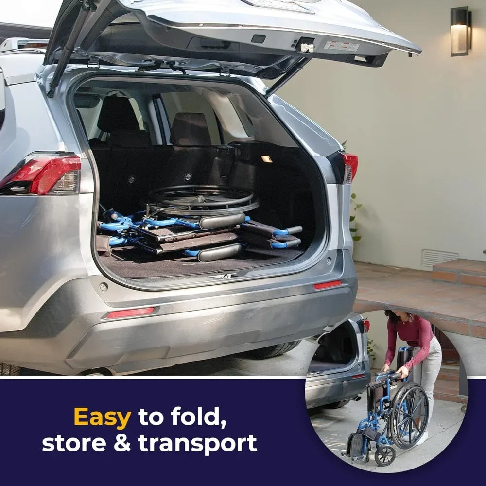 Blue Streak Wheelchair Flip Desk Arms And Footrests