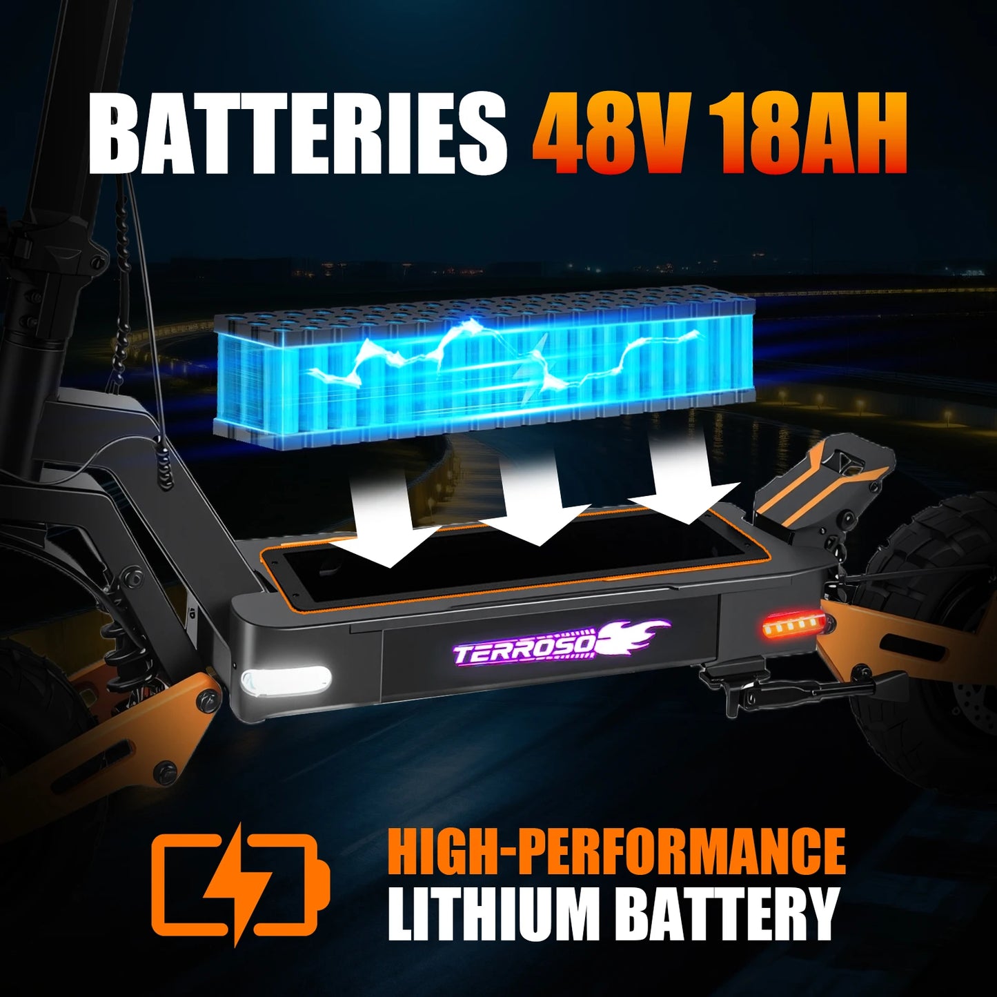 LELEKUAIC Folding Electric Scooter for Adults 48V 11 Inch Off Road Suspension