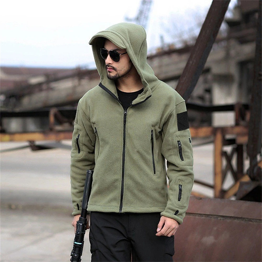 Men US Military Winter Thermal Fleece Tactical Jacket Outdoors Sports Hooded Coat Militar Softshell Hiking Outdoor Army Jackets