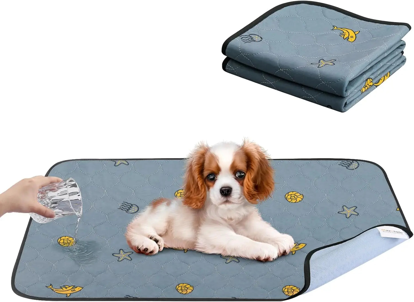 Maxetodo Washable Puppy Pads 2 Pieces 79 By 92 Cm Reusable Urine Pads For Dogs Training Mats Quick Absorbing