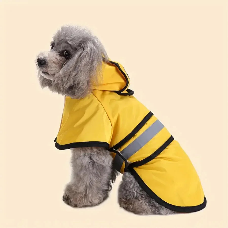 Adjustable Waterproof Windproof Polyester Dog Raincoat For Pet Comfort