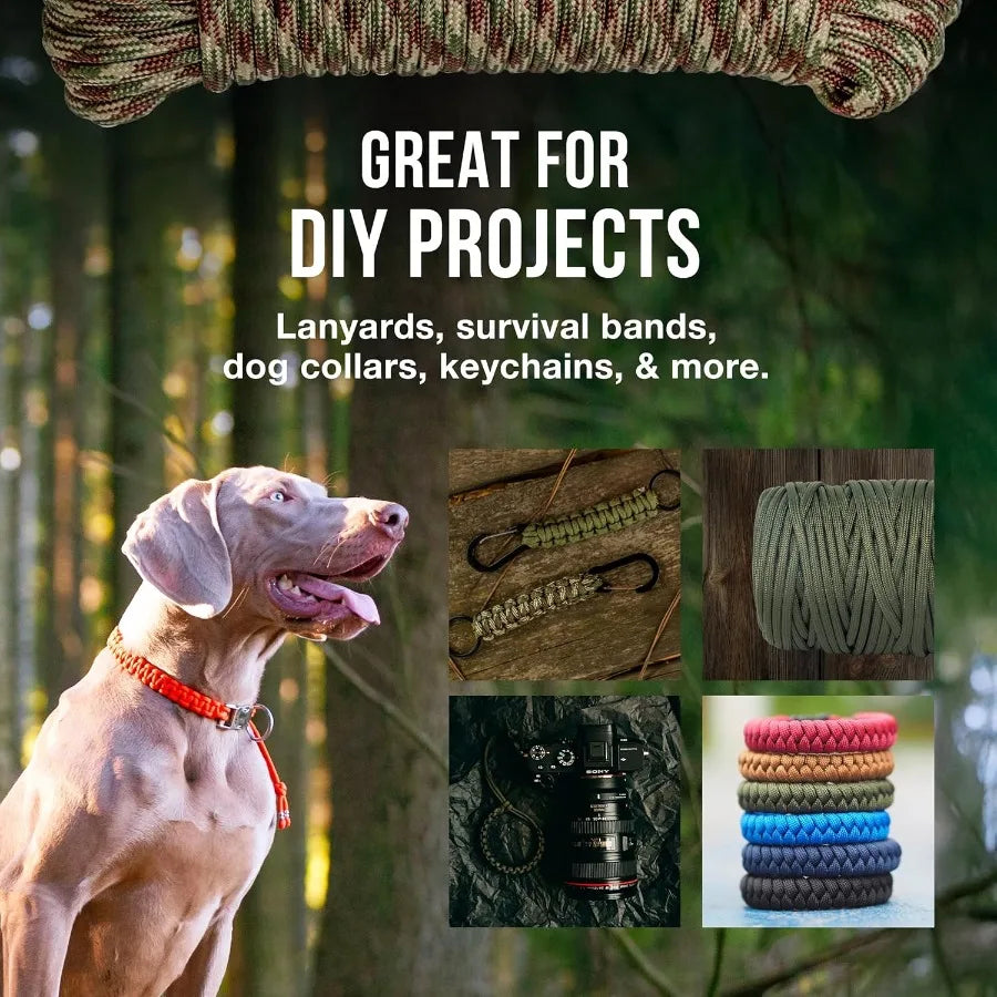 Mossy Oak Paracord Rope 750 11 Inner Strands 4mm For Camping And Hiking