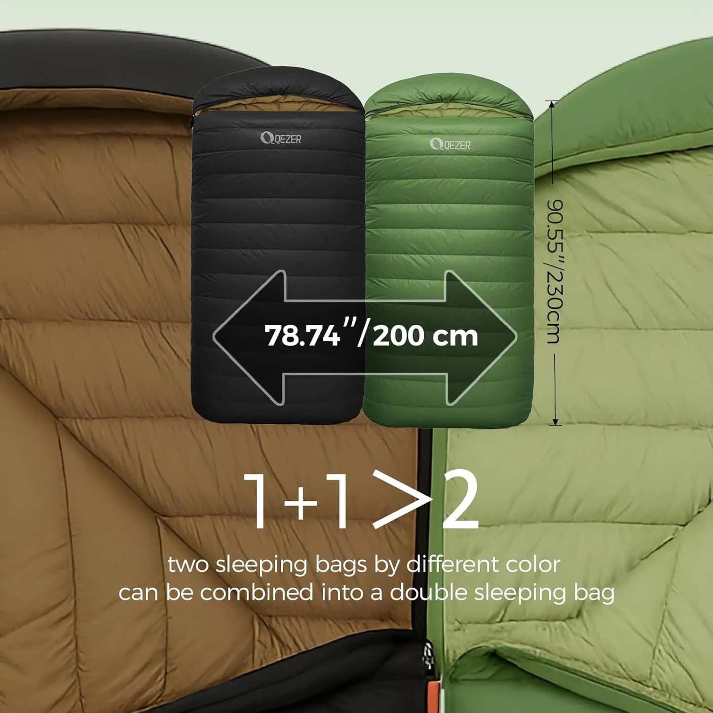 XL Four Seasons Oversized Ultralight Sleeping Bag For Adults For Camping And Hiking Nylon Shell