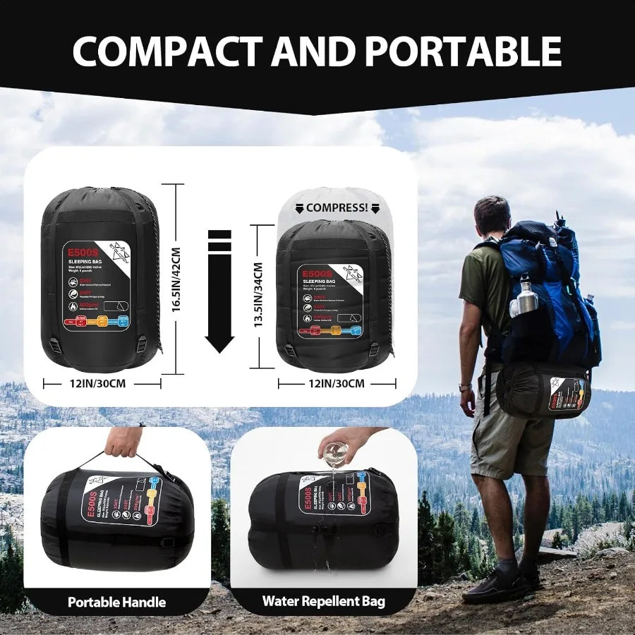 All Season Cotton Sleeping Bag for Adults Compact Sack