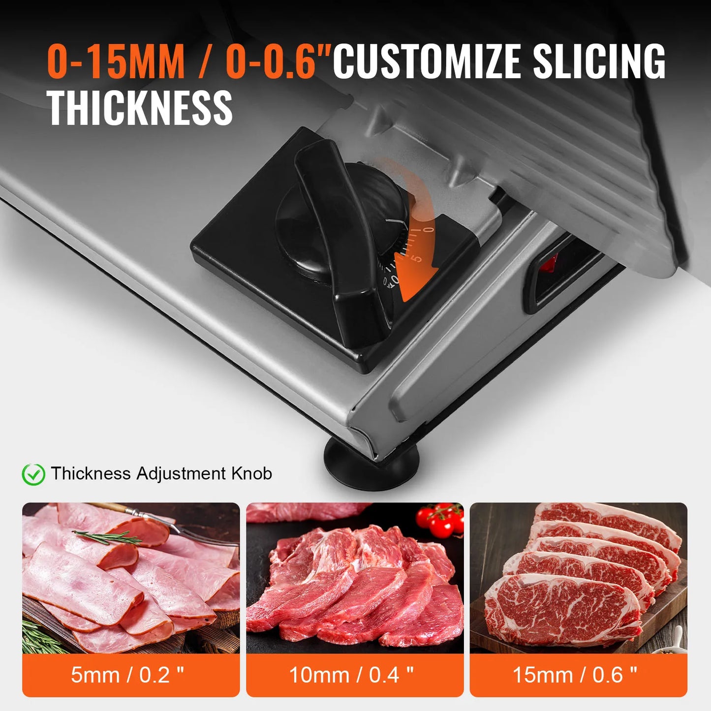 SucceBuy Meat Slicer 180W Electric Deli Slicer With SUS420 Blade Guard