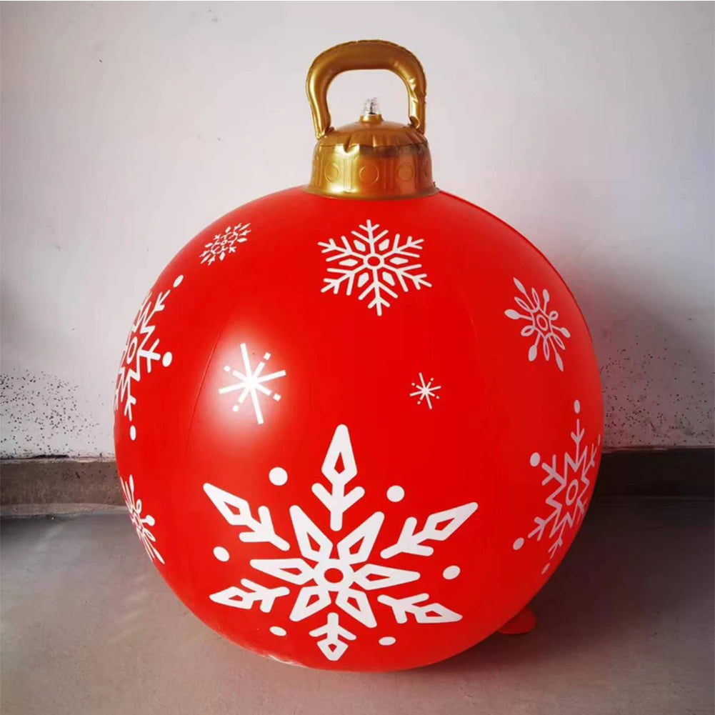 Giant Outdoor 60cm Light Up PVC Inflatable Christmas Ball With Remote Control