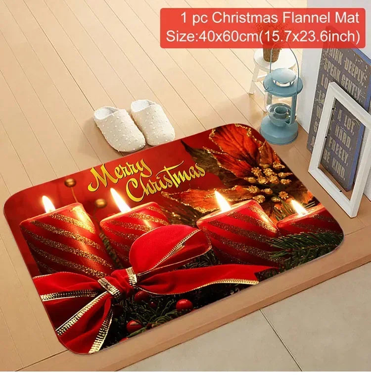 Christmas Door Mat Santa Claus Outdoor Decor For Home Merry Christmas 2025 Xmas