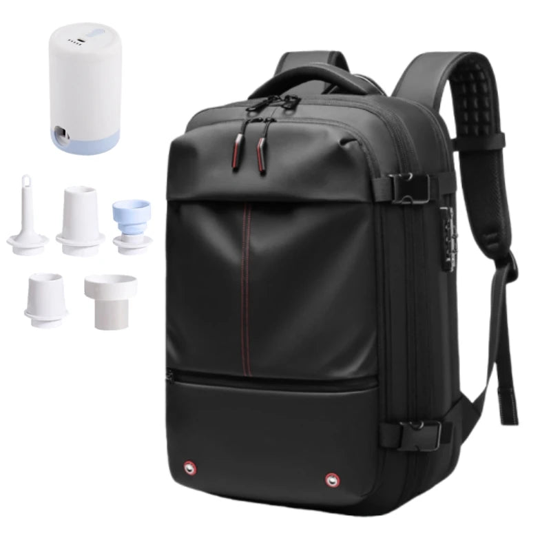 Men Travel Backpack Vacuum Compression 17 Inch Laptop Backpack Business Large Capacity School Hiking Expanded