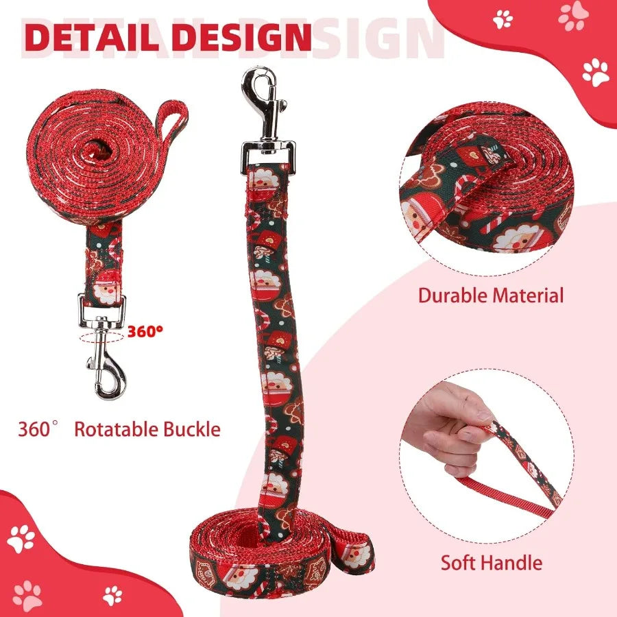 Christmas Dog Harness Medium Step In NoPull Soft Mesh Adjustable Vest Reflective