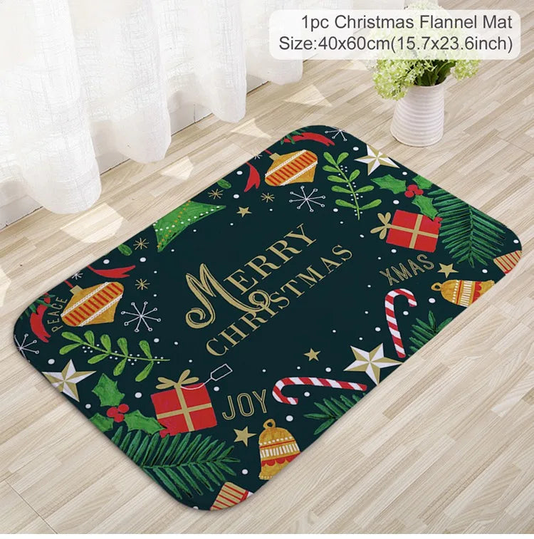 Christmas Door Mat Santa Claus Outdoor Decor For Home Merry Christmas 2025 Xmas