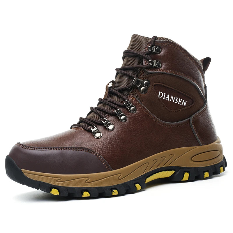 Waterproof Leather Mens Safety Boots Indestructible AntiPuncture Work Shoes