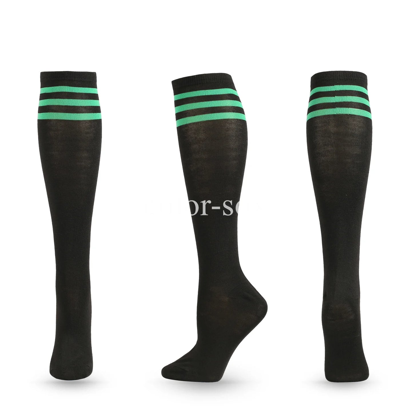 Compression Socks Soccer Socks Non Slip Knee High Striped