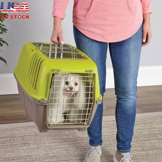 24 Inch Portable Pet Carrier for Dogs and Cats Durable Easy Clean Metal Door