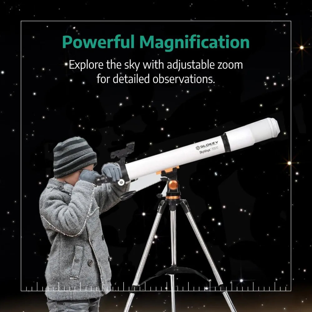 SkyWays 70070 Telescope 70mm Aperture 10x Magnification For Astronomy And Stargazing