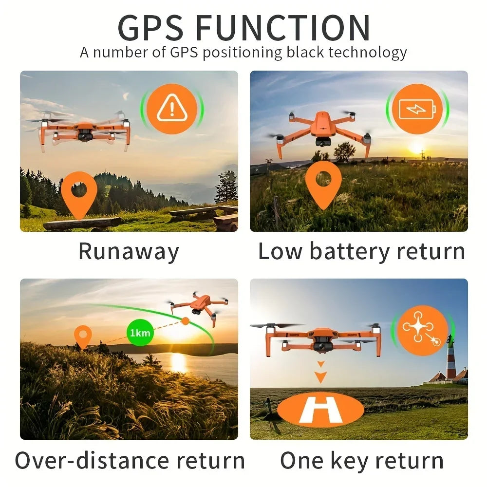 KF102 GPS Drone With 4K 8K Camera 2 Axis Gimbal Foldable Brushless Quadcopter