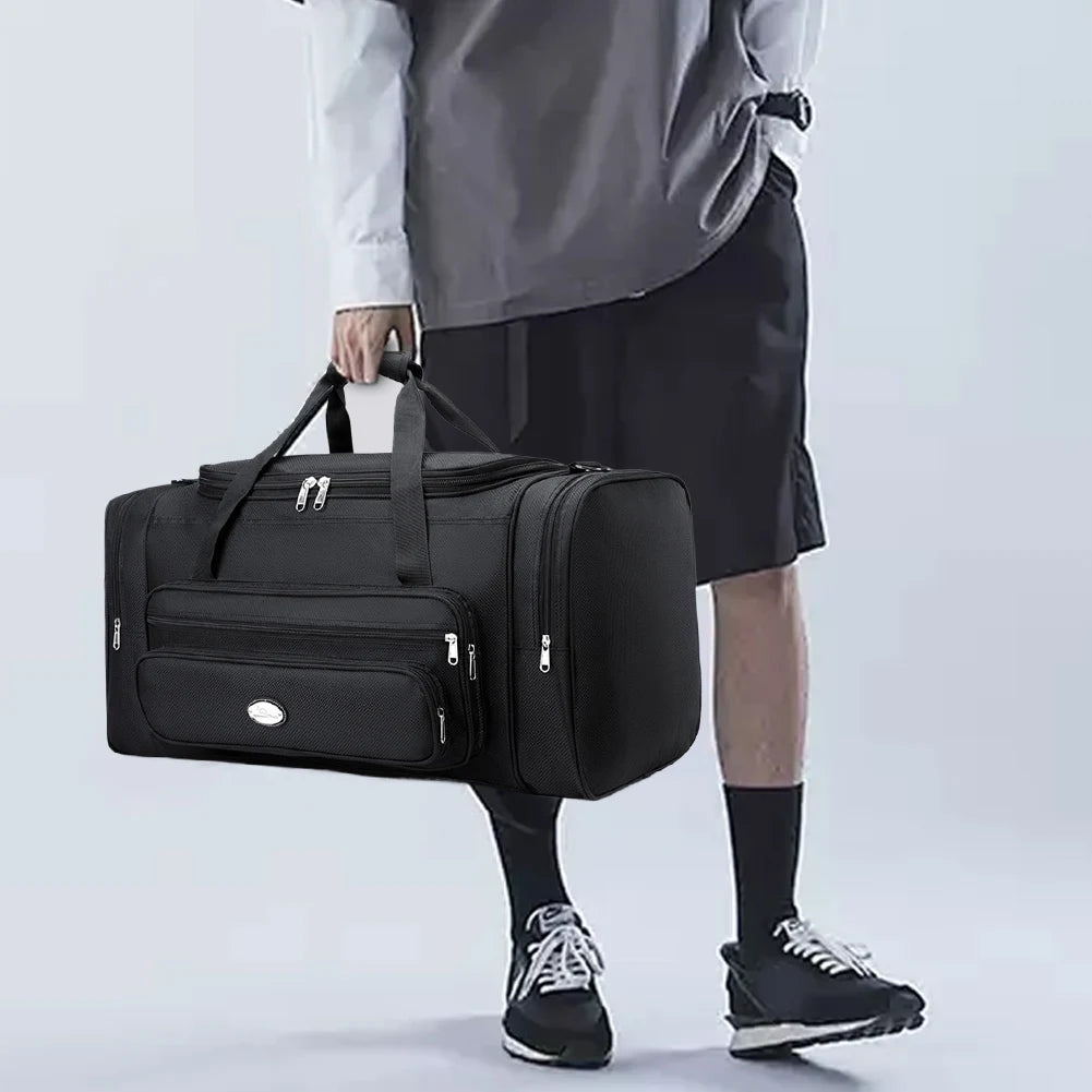 Travel Duffle Bag For Men Women With Shoe Compartment