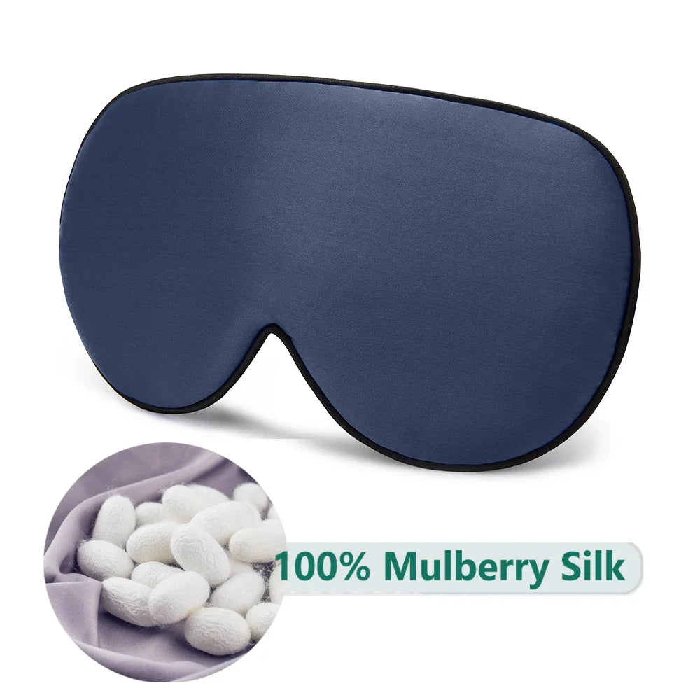 Mulberry Silk Sleep Mask For Sleeping Light Blocking Soft Comfort Eye Cover