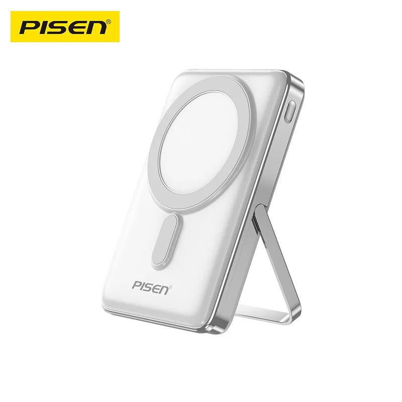 PISEN Magnetic Wireless Power Bank With Stand MagSafe Compatible 30W USB C