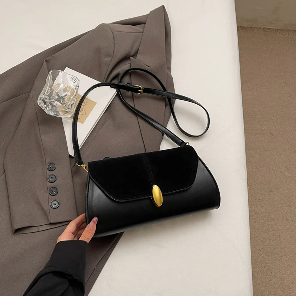 Fashion PU Shoulder Bag Stylish Crossbody Bag With Adjustable Strap Vintage Small Tote Bag For Everyday And Commuting