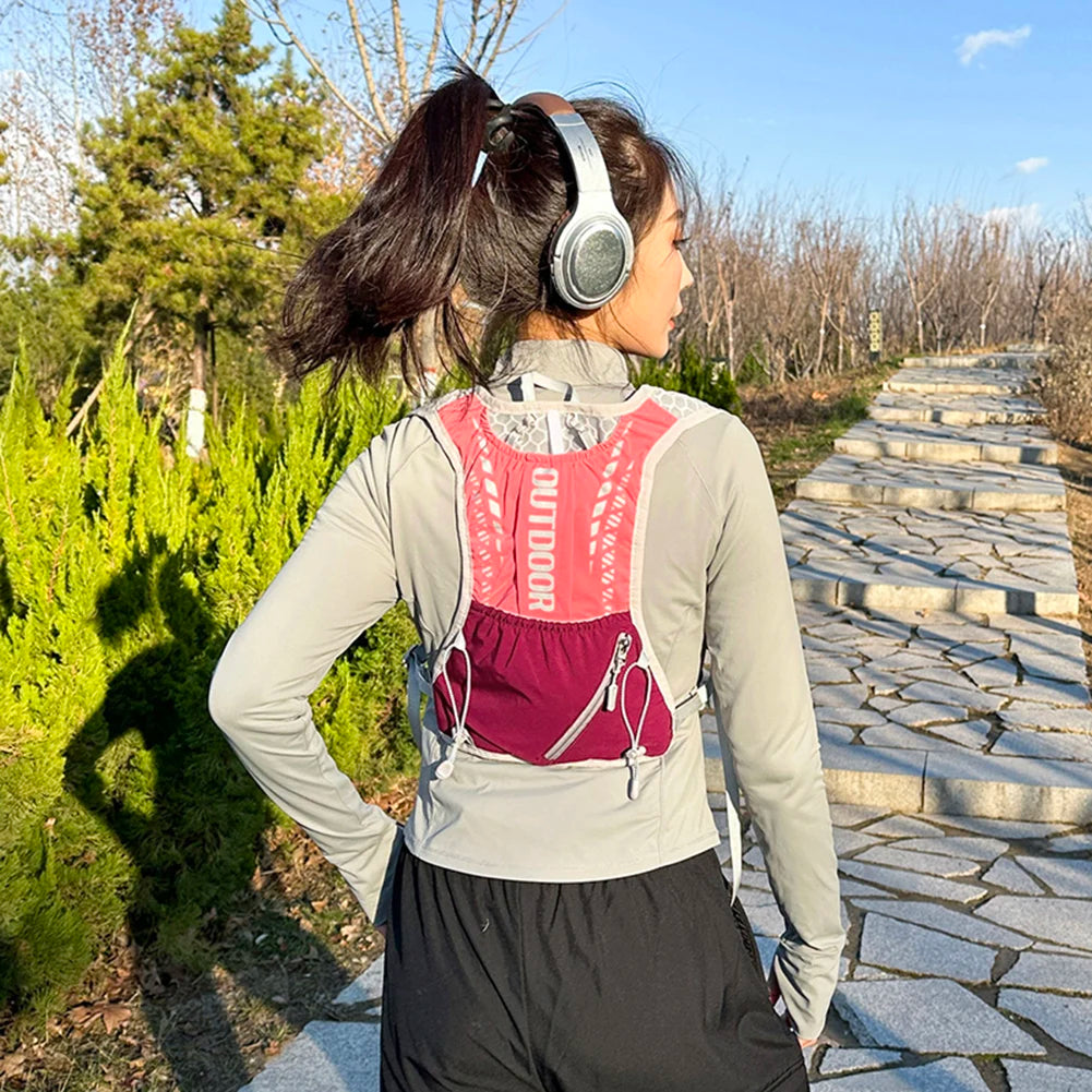Hydration Running Vest Waterproof Water Bladder Daypack Reflective Outdoors for Hiking Trail Running