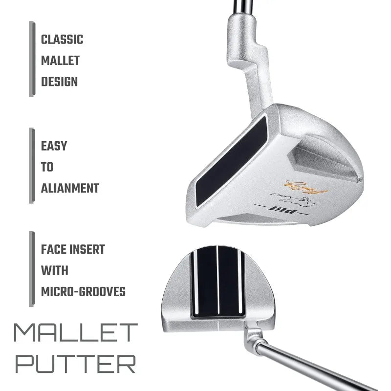 PGF Men's Mustang MK7 Complete Golf Club Package Set [Flex:Regular][14-Pieces]