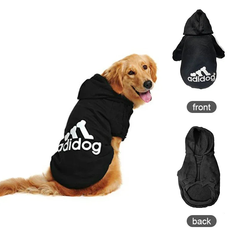 Adidog Autumn Winter Warm Dog Hoodie Coat For Medium Large Dogs