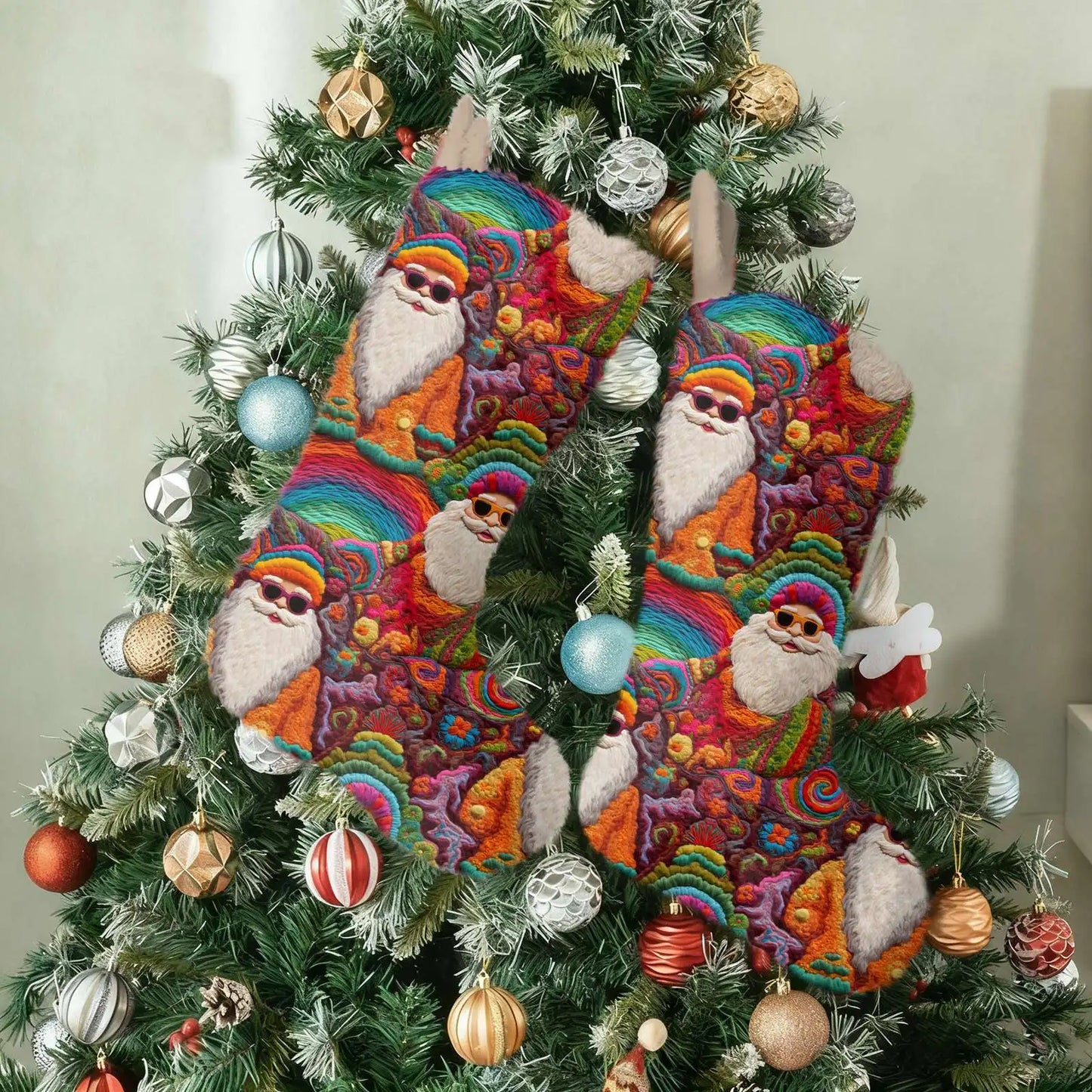 Christmas Stocking Ornaments Christmas Tree Pendants 2025 New Year Decorations