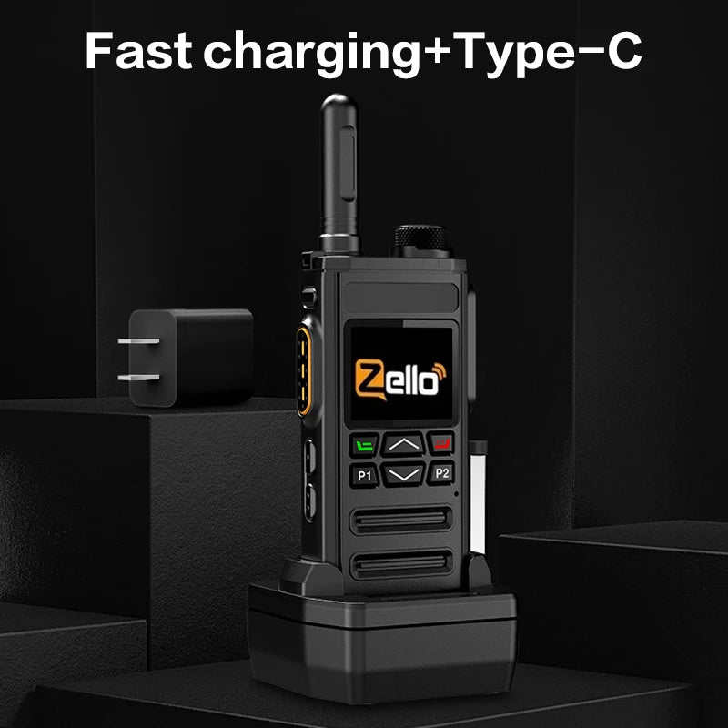 Zello 4G LTE WiFi POC Walkie Talkie With Bluetooth And Fast Charging Outdoor