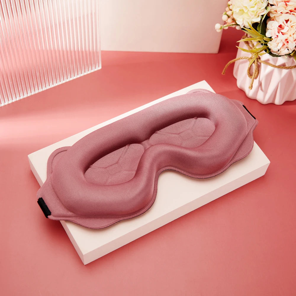 3D Sleep Mask Memory Foam Blockout Light Eyeshade Portable Travel Comfort