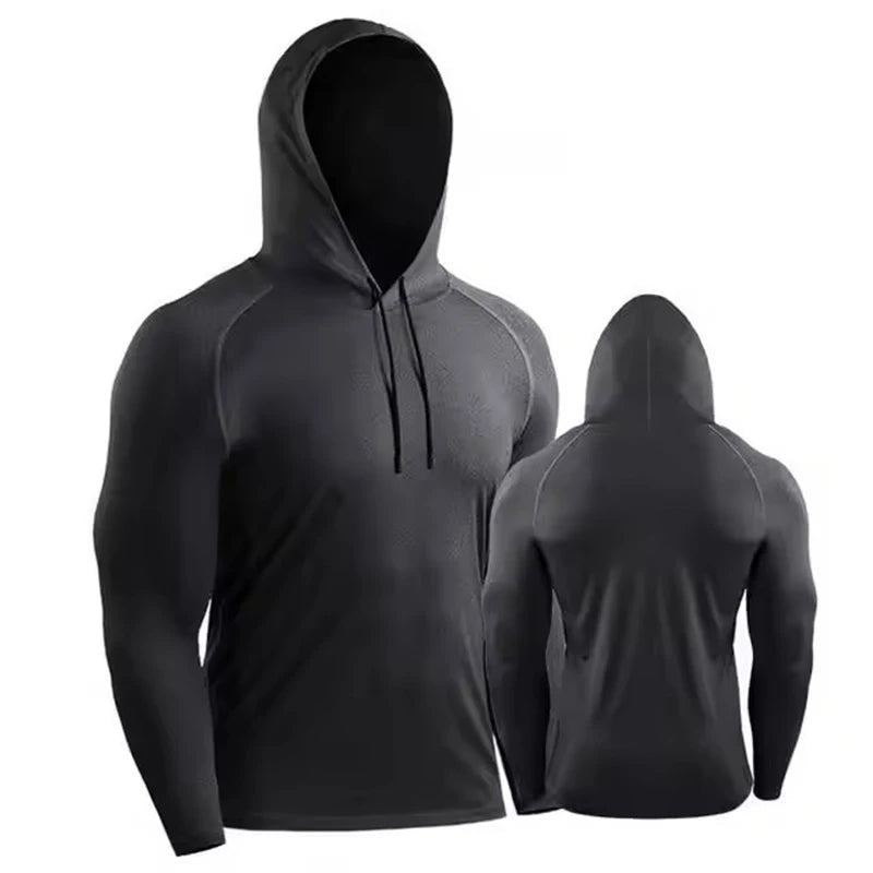 Sport Hoodies Jacket Men Gym Fitness Muscle Sweatshirt Sportswear Workout Athletic Pullovers Training Running Tracksuirts Men