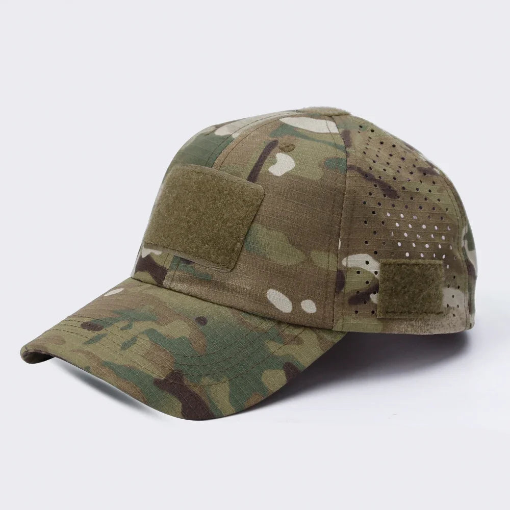 Men Camouflage Baseball Cap Sun Protection Velcro For Hiking